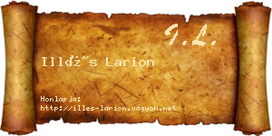 Illés Larion névjegykártya